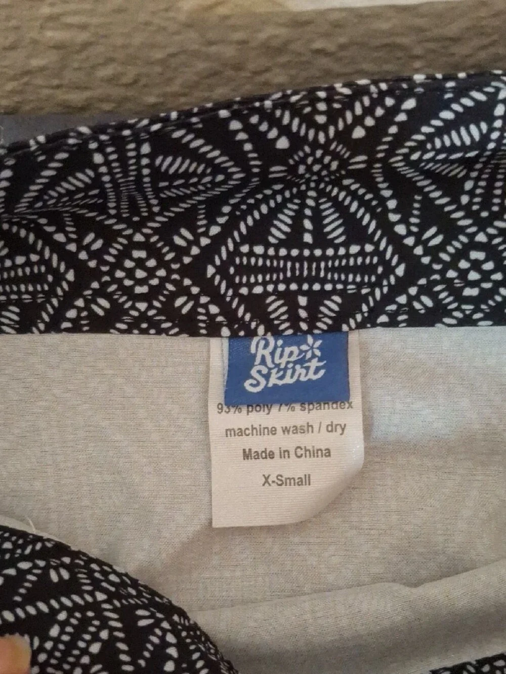 Black and White Geometric Pencil Skirt Size X Small